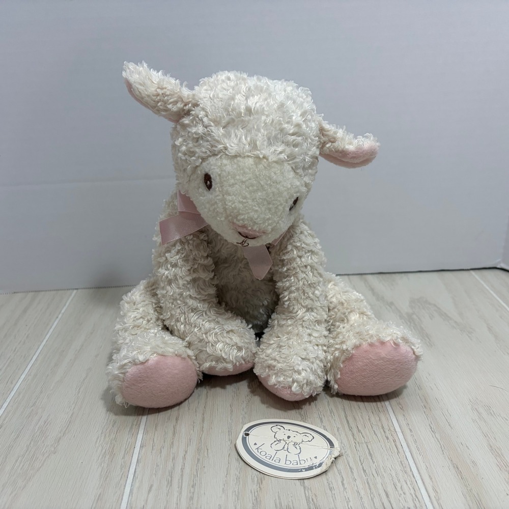 Koala Baby Plush Off White Cream Pink Lamb Sheep Stuffed Animal